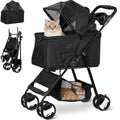 zeny pet stroller, 3 in1 foldable dog cat, main product view