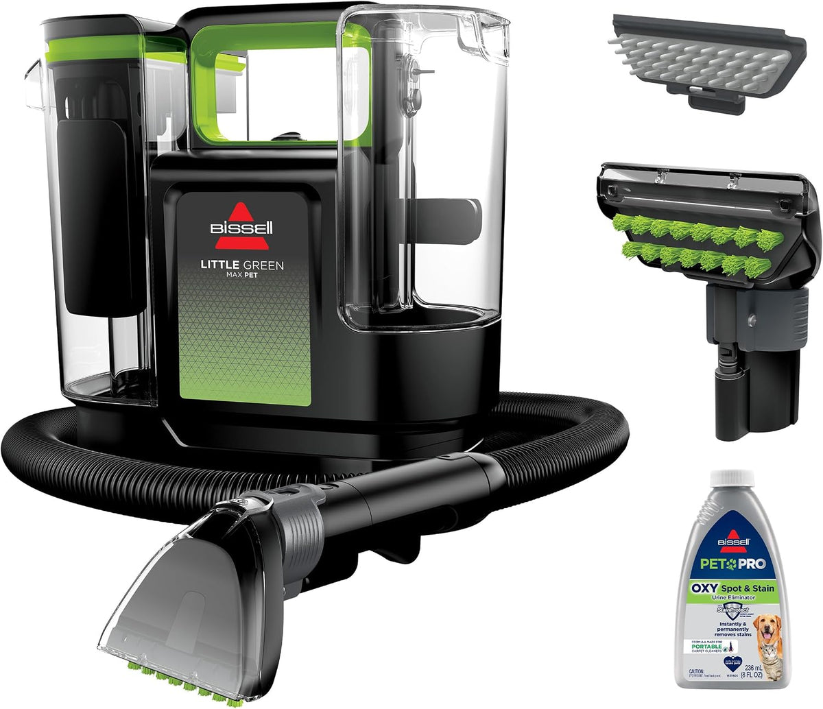 bissell little green max pet portable carpet cleaner, main product view