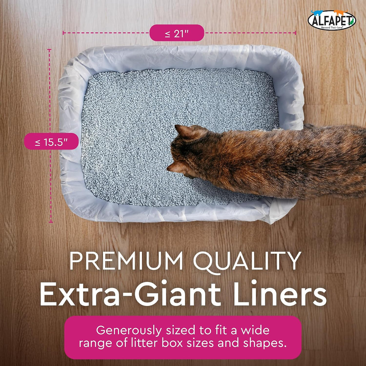 cat litter box liners alfapet heavy duty extra, close-up detail