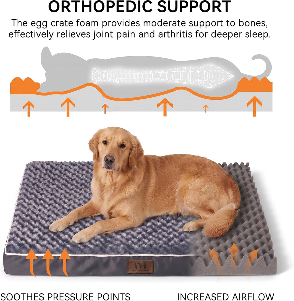 western home wh orthopedic xl dog bed extra, close-up detail