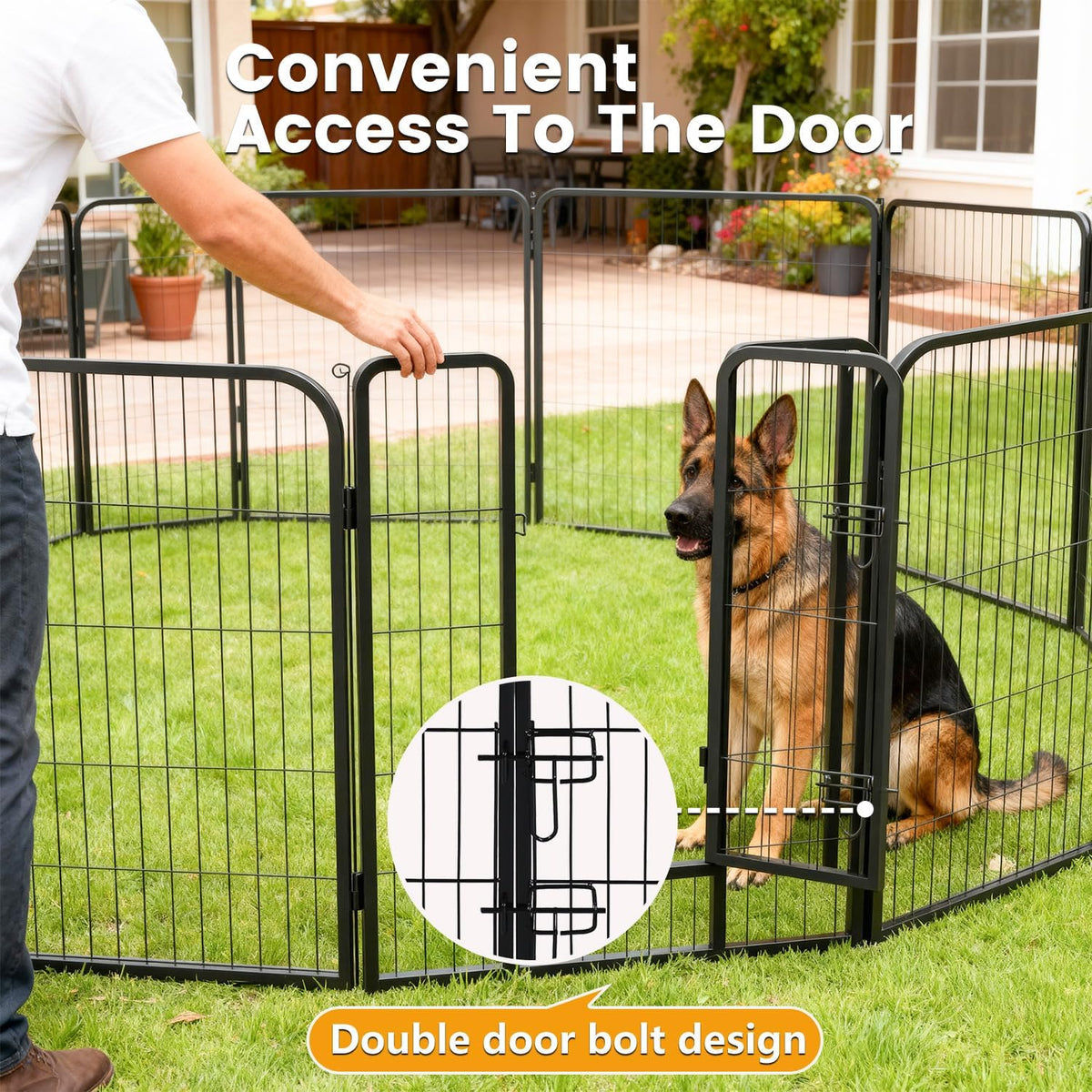 fdw dog playpen dog pen 16 panels 40 shown in use