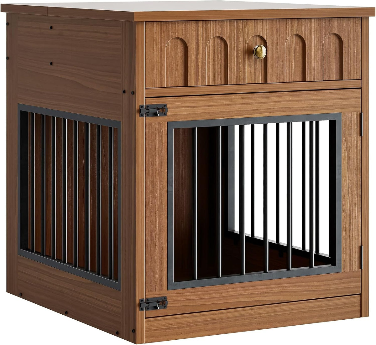 ironck 25.6" small dog crate furniture with drawer, view 9