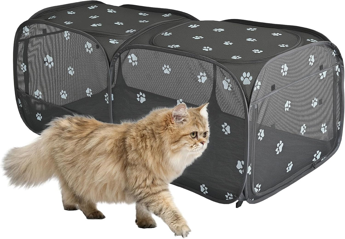 2-in-1 dog playpen 46.5''pop up cat pet playpen, main product view