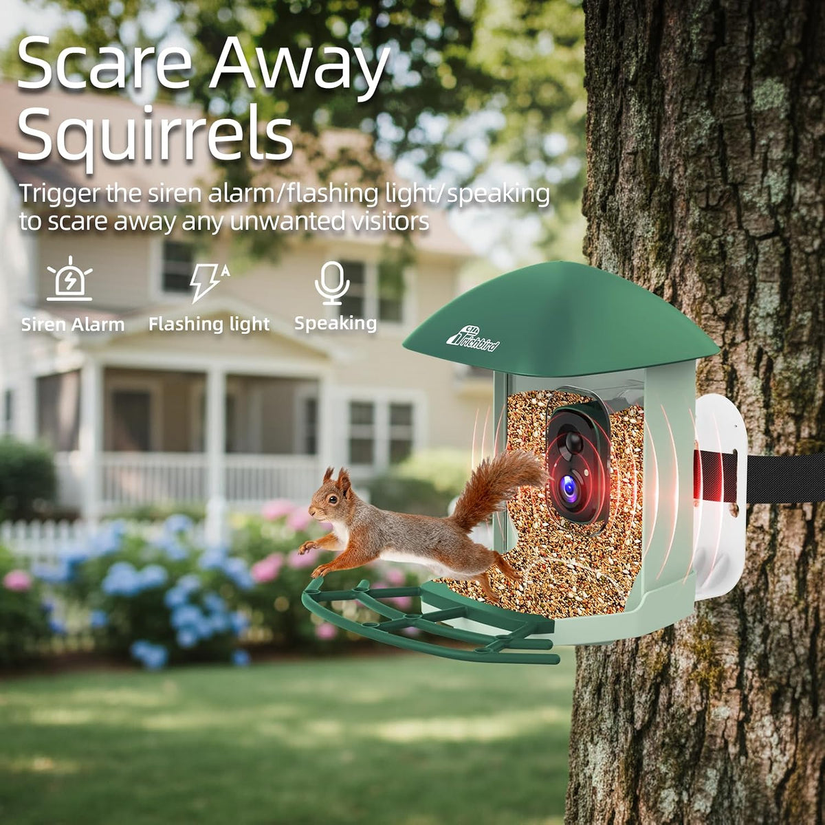 smart bird feeder with camera solar powered, 2.5k, package contents