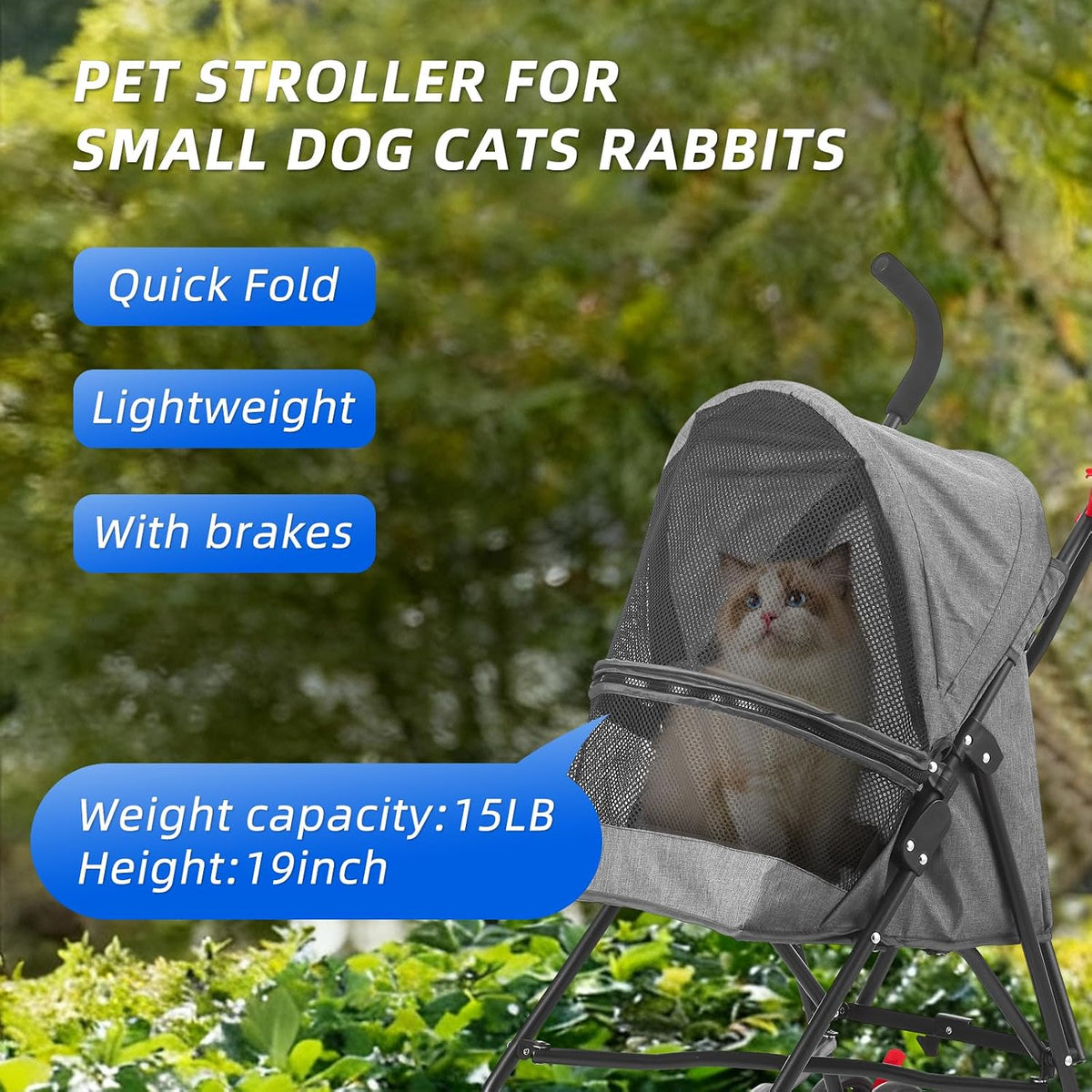 pet stroller oxford cloth foldable dog strollers for shown in use