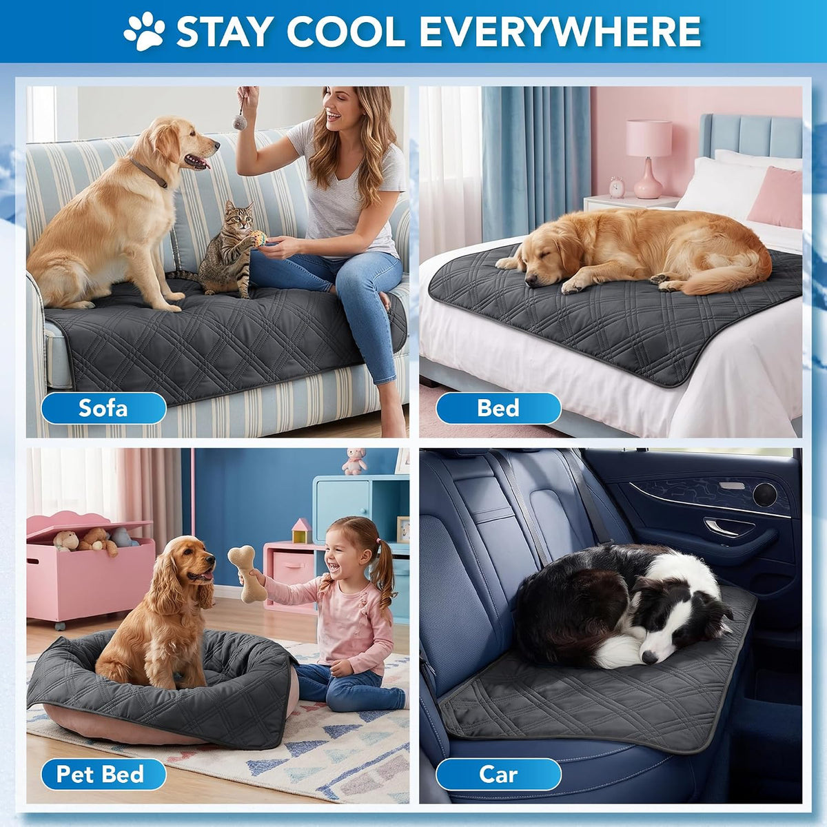 petami waterproof dog cooling mat pet pad for, package contents