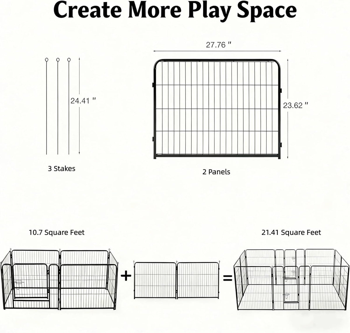 simple deluxe dog playpen outdoor indoor, 24 inch shown in use