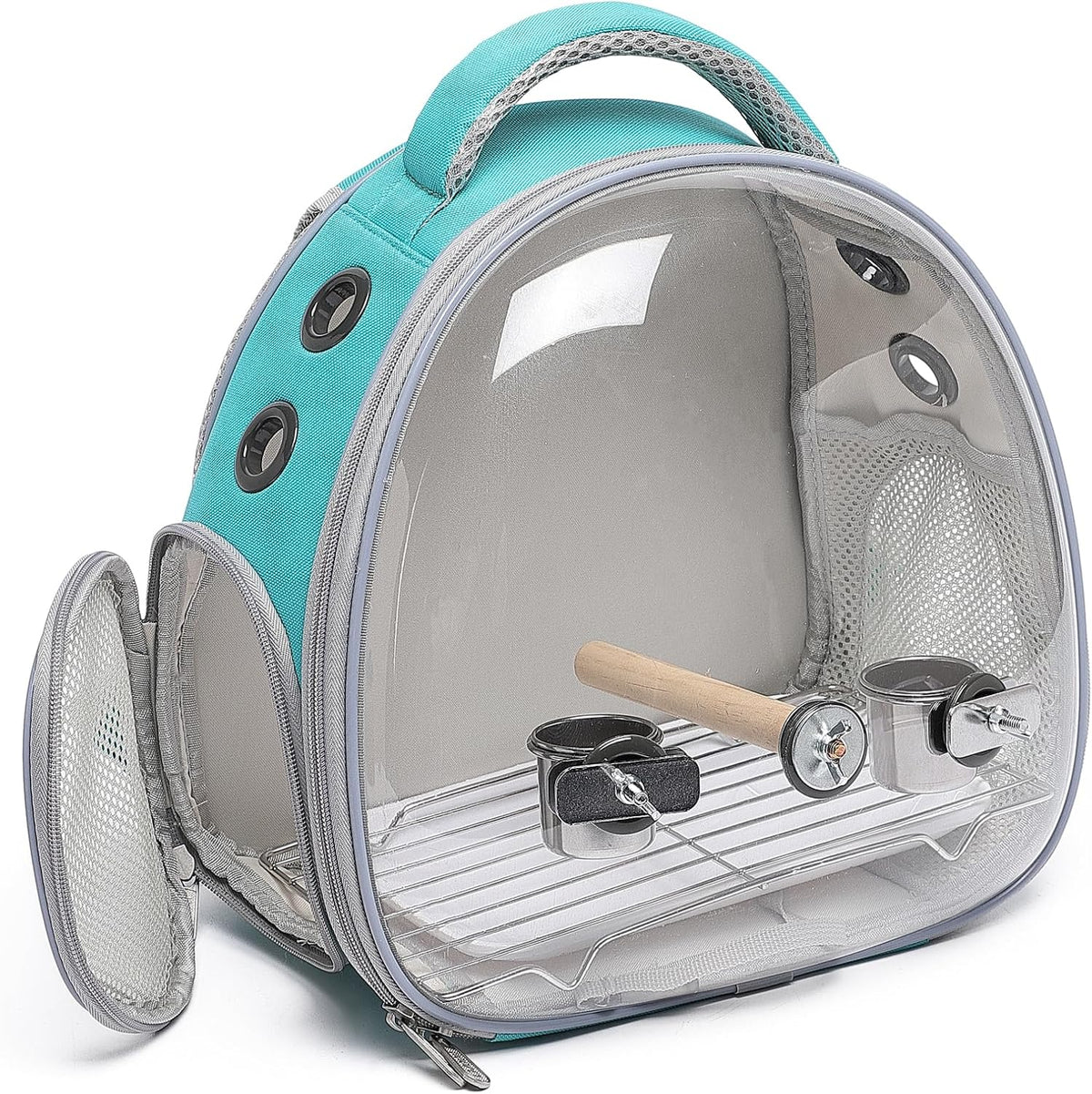 portable travel pet backpack carrier hamster bag guinea shown in use