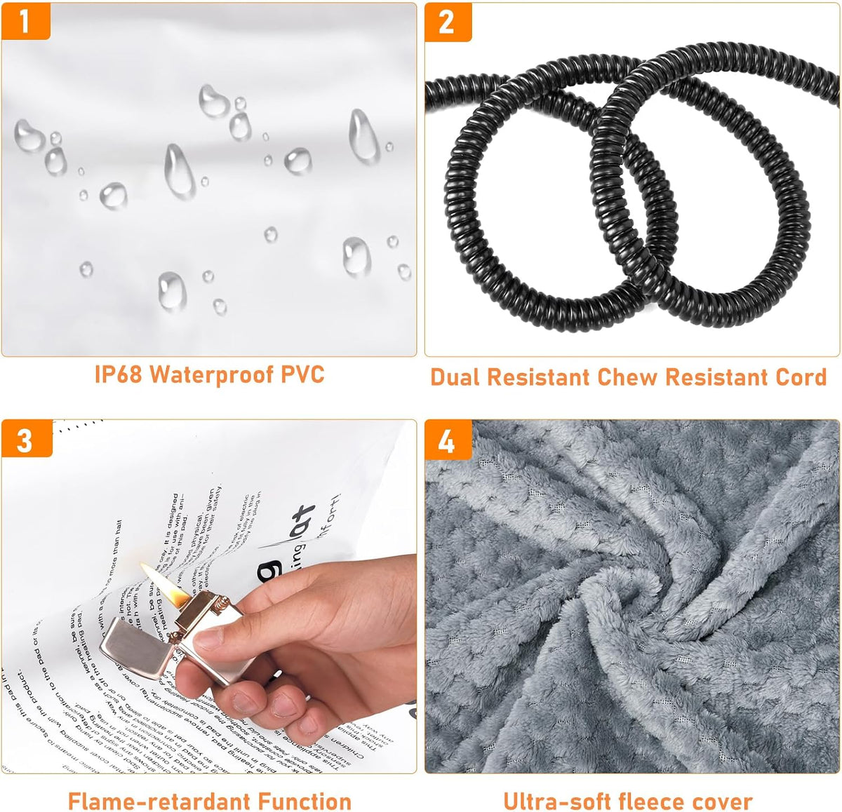 invenho heated dog bed, waterproof adjustable temperature dog, package contents