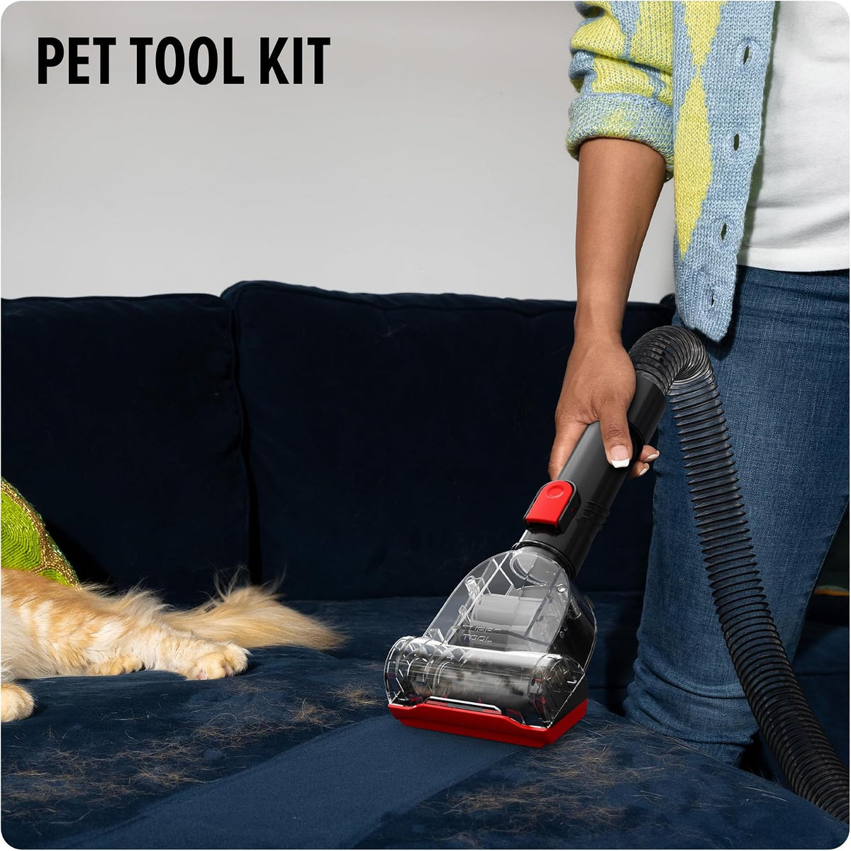 dirt devil multi-surface total pet+ upright bagless vacuum, close-up detail