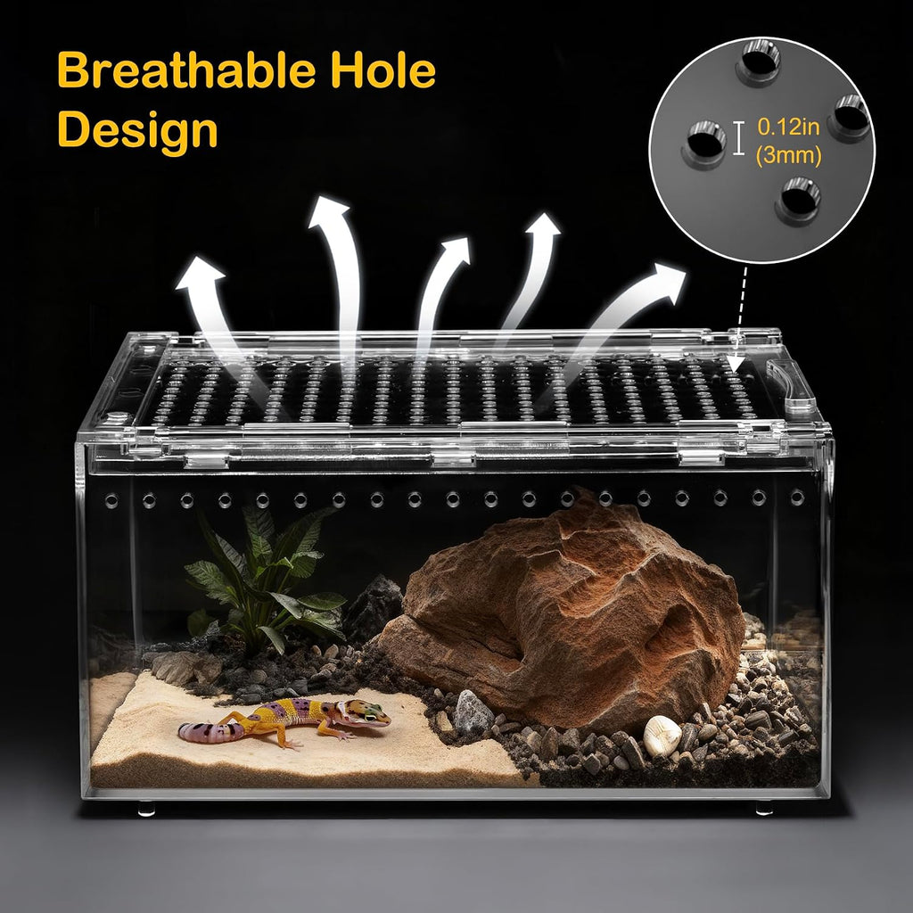 xlarge reptile tank pc kit, magnetic lid clear, package contents