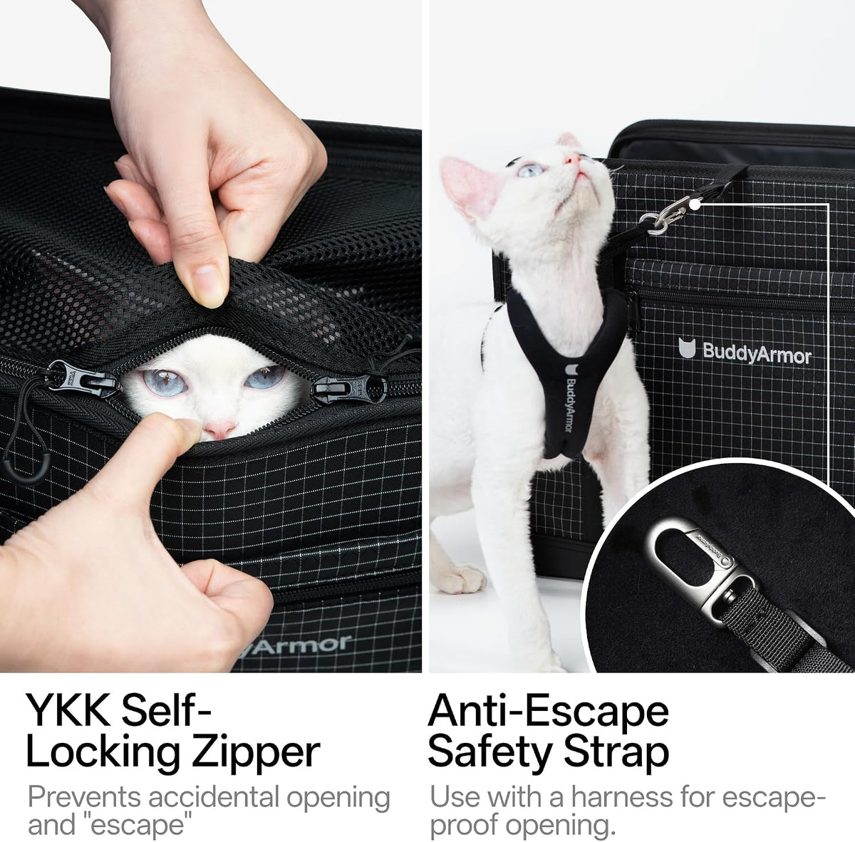 secure cat bag carrier soft-sided nylon breathable mesh showing dimensions