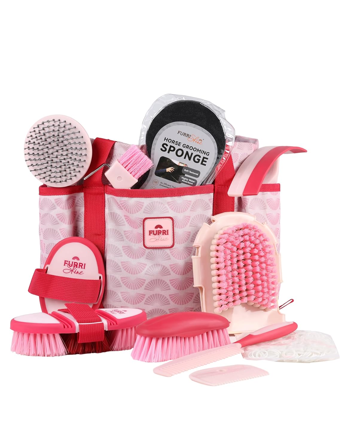 horse grooming kit, 11 piece horse brush set, main product view
