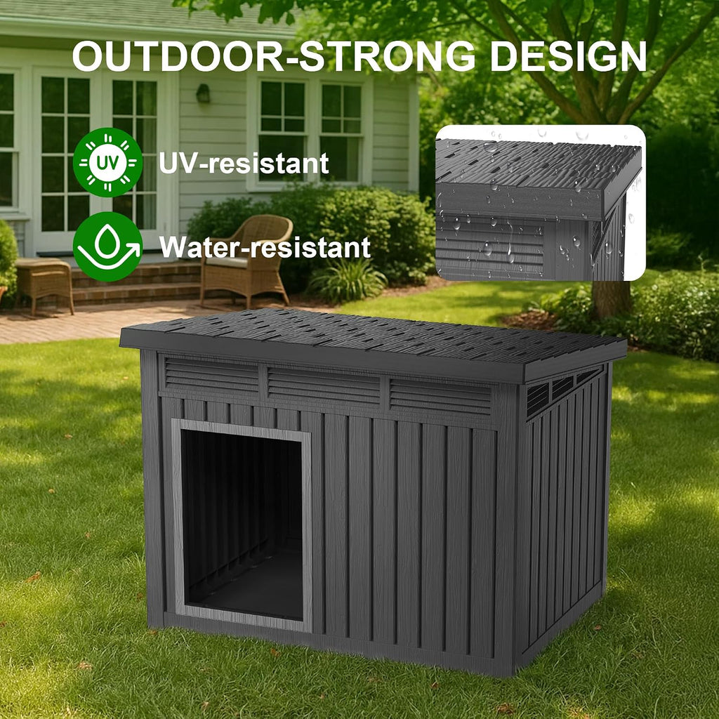 drato outdoor dog and goat house - resin, close-up detail