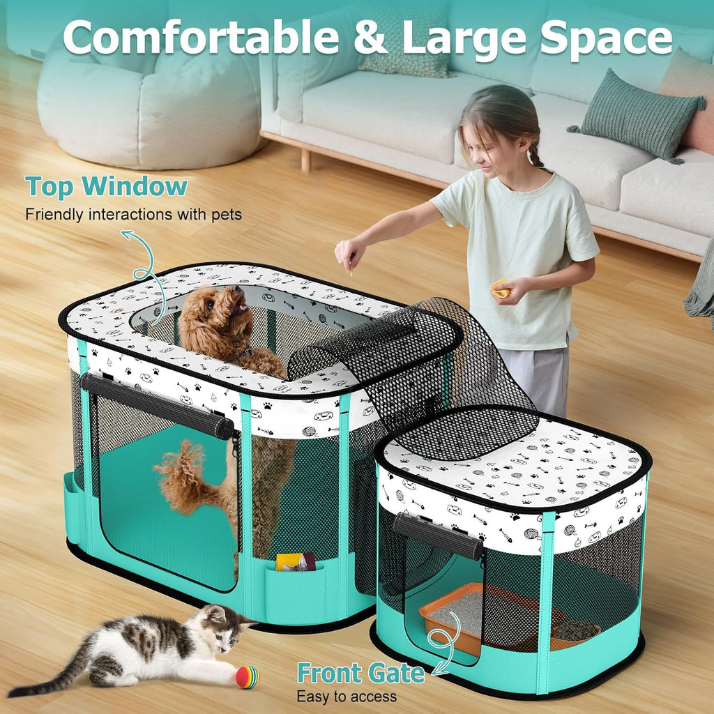 cat playpen, portable pet dog playpen, foldable kitten, package contents