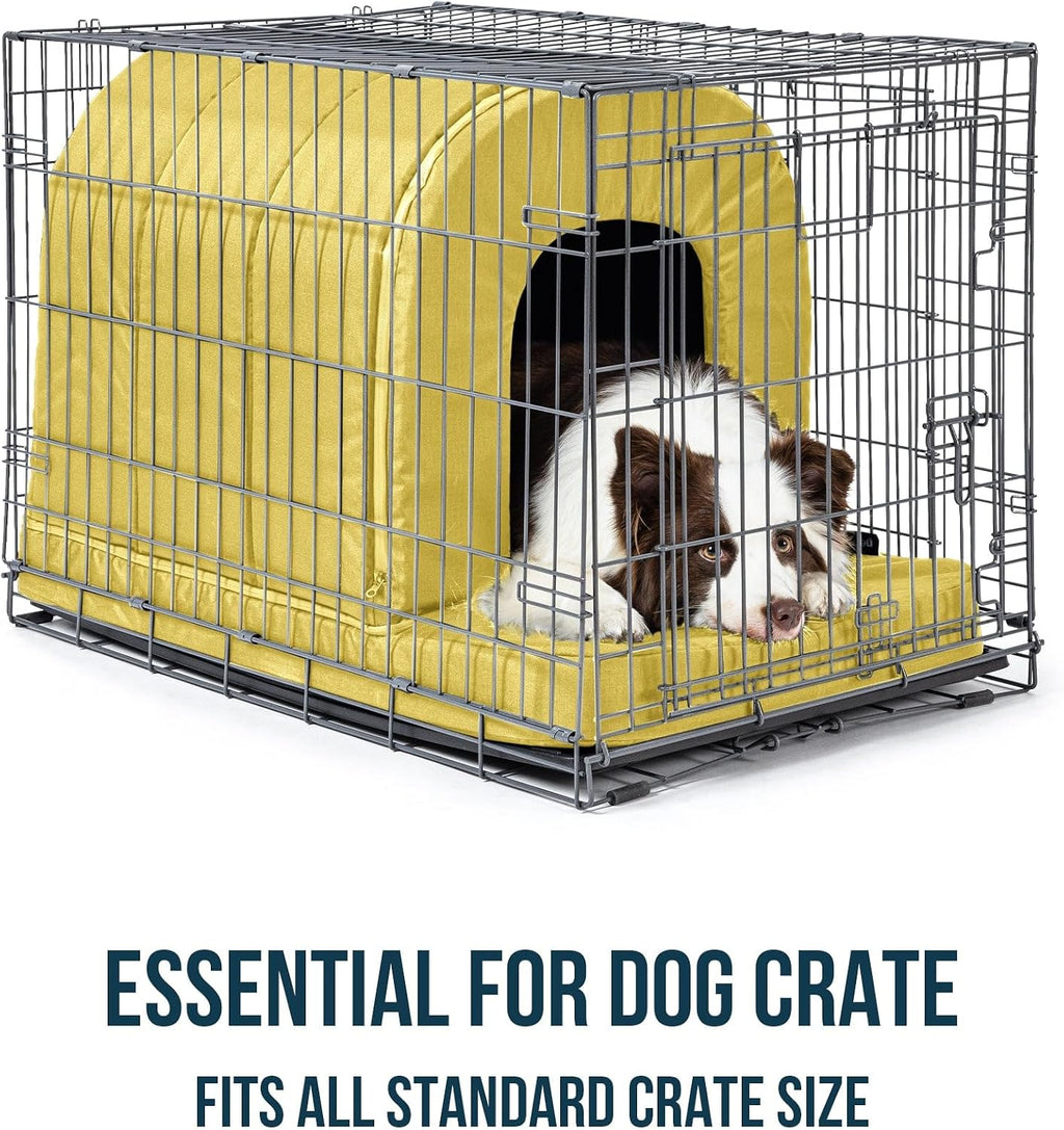 pelzin orthopedic dog bed house - outdoor waterproof, side view
