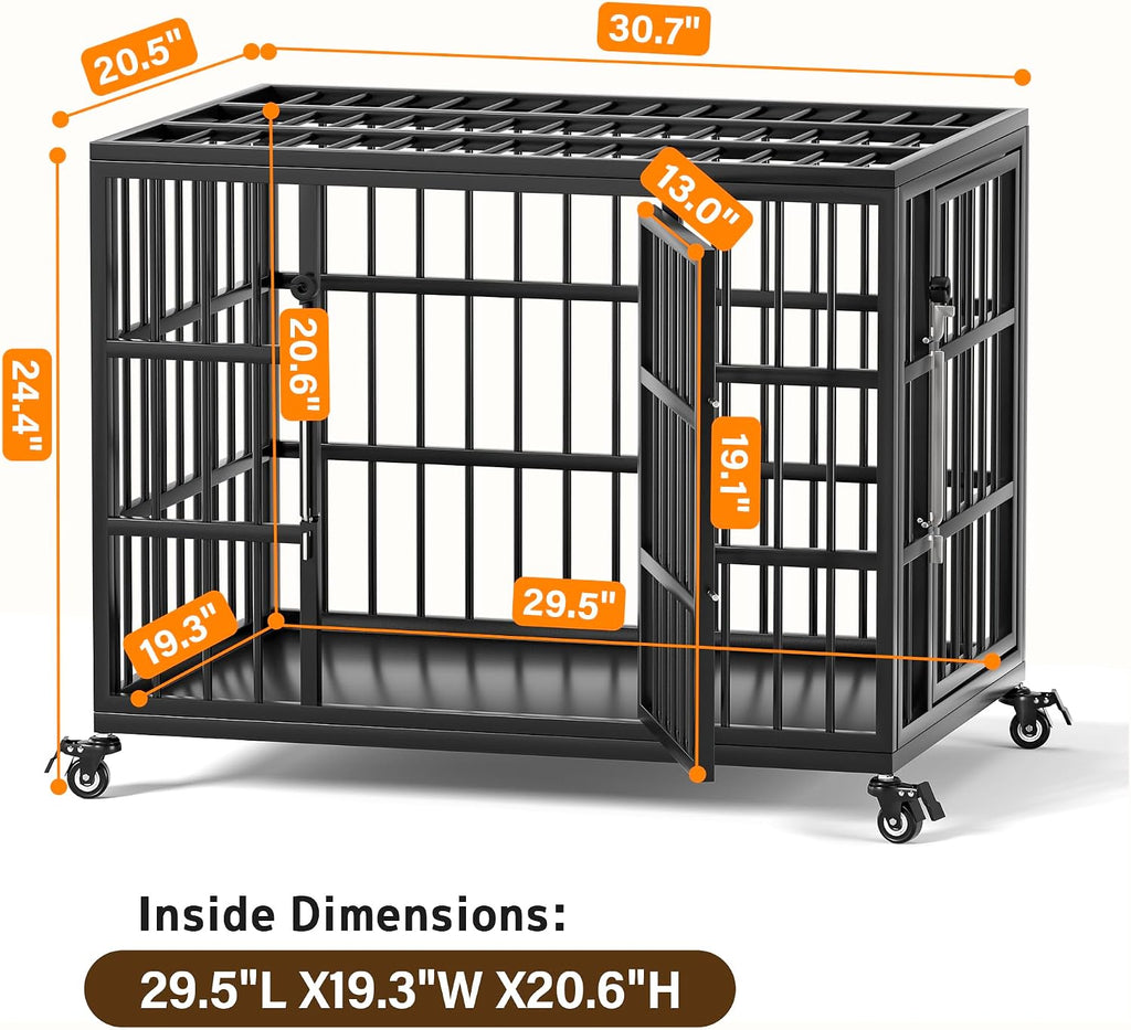 verifurty 30" heavy duty dog crate for medium/small on a desk or shelf