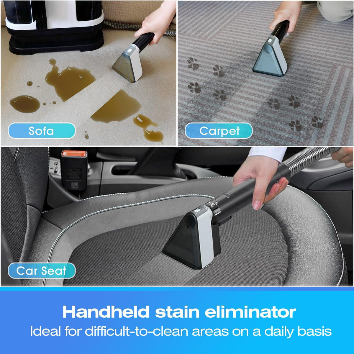 carpet cleaner machine, 18kpa powerful suction, spot cleaner, close-up detail