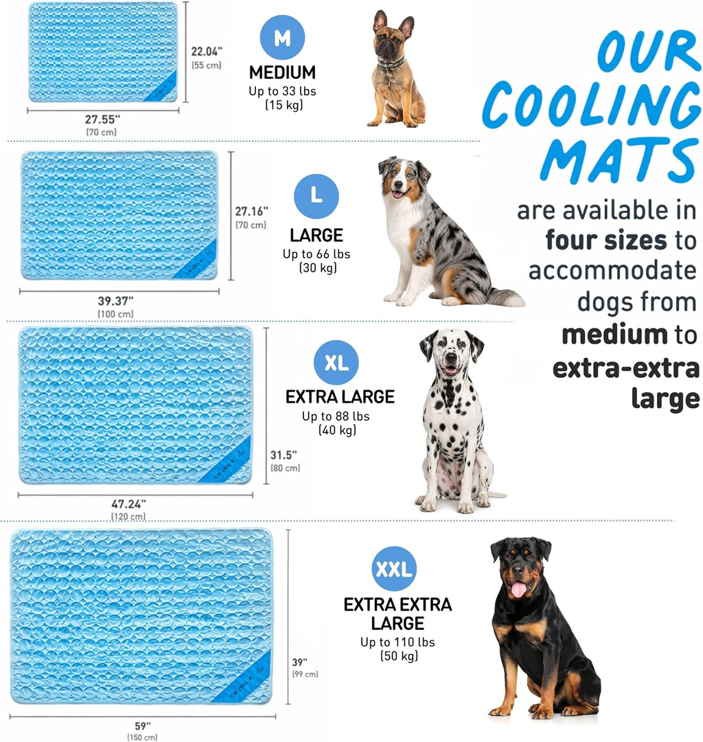 inspector tail dog cooling mat, indoor & outdoor, side view