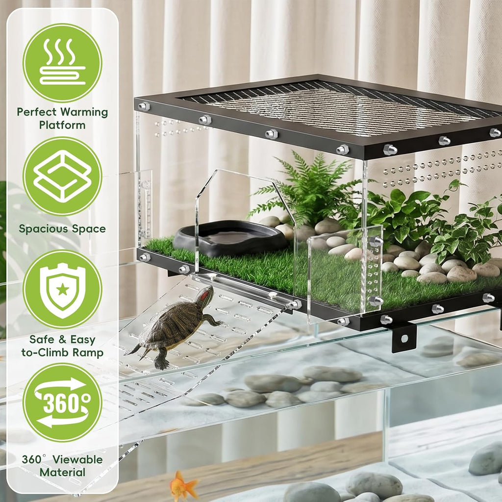 alotiki xl turtle basking platform for 17-27.5 in, close-up detail