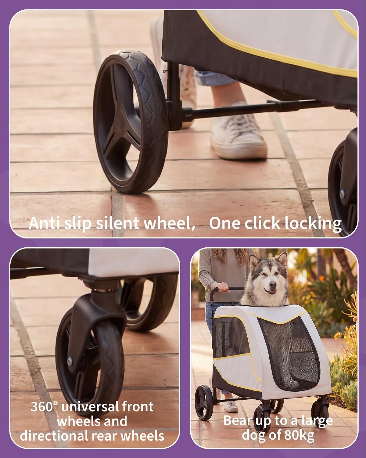 idealhouse dog stroller for large & medium dogs, package contents