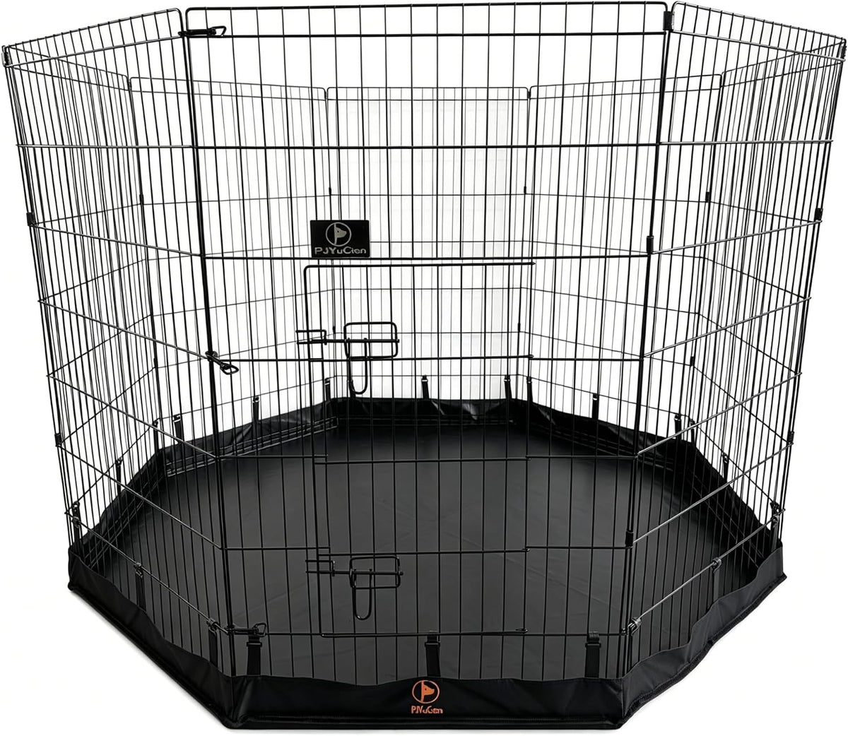 pjyucien puppy playpen with bottom pad and door, main product view