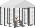 pawhut outdoor dog kennel with roof for s&m&l, main product view