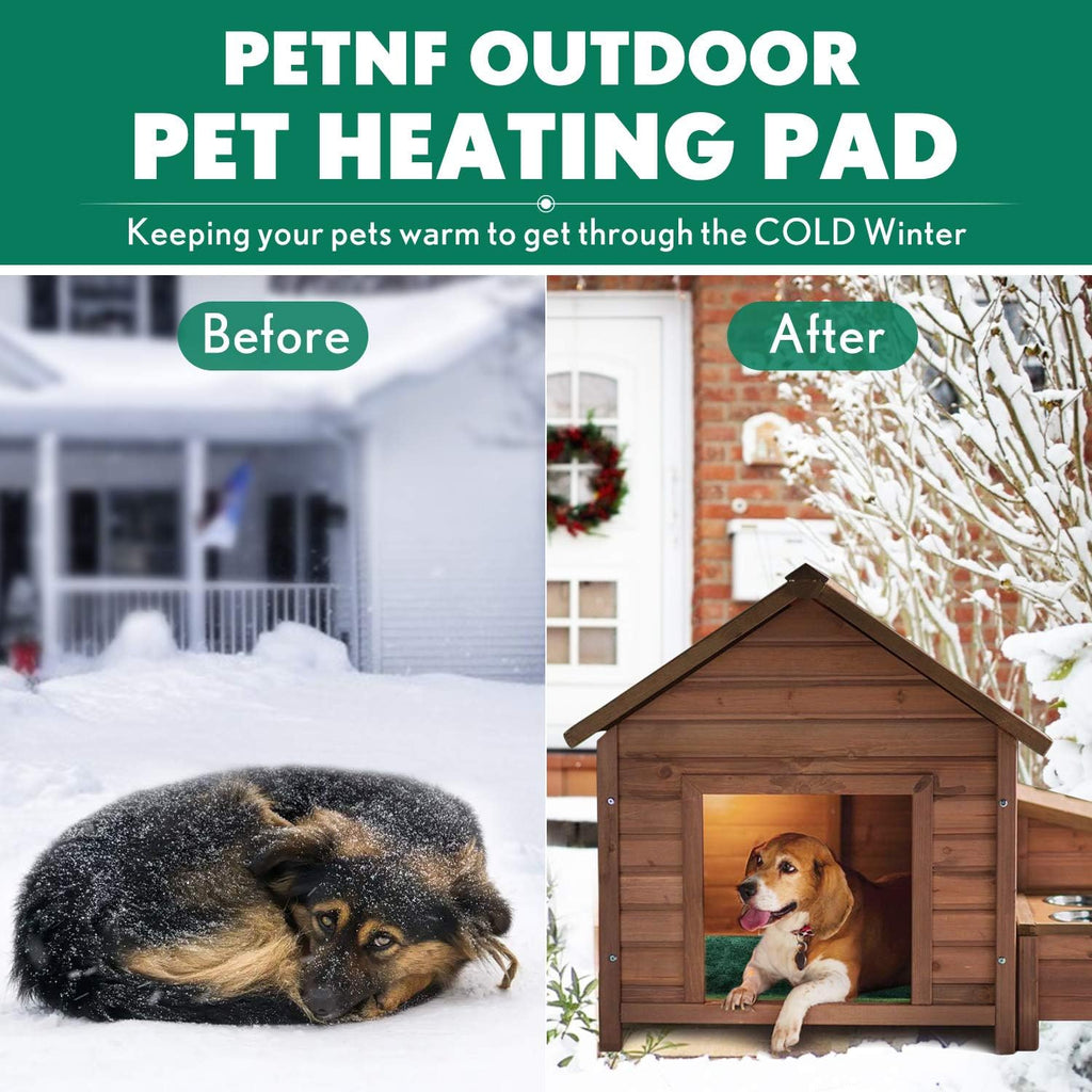 petnf outdoor heated pet bed with waterproof cover,pet, side view