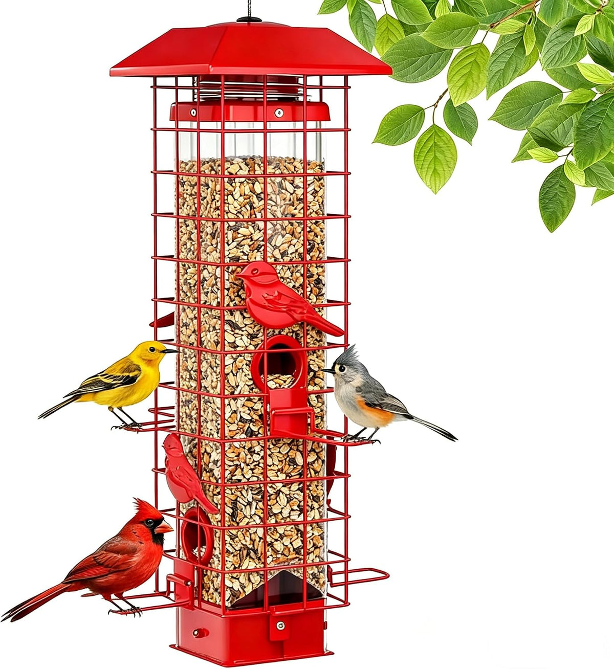 squirrel proof bird feeder, metal sensing cage, 3lb, main product view