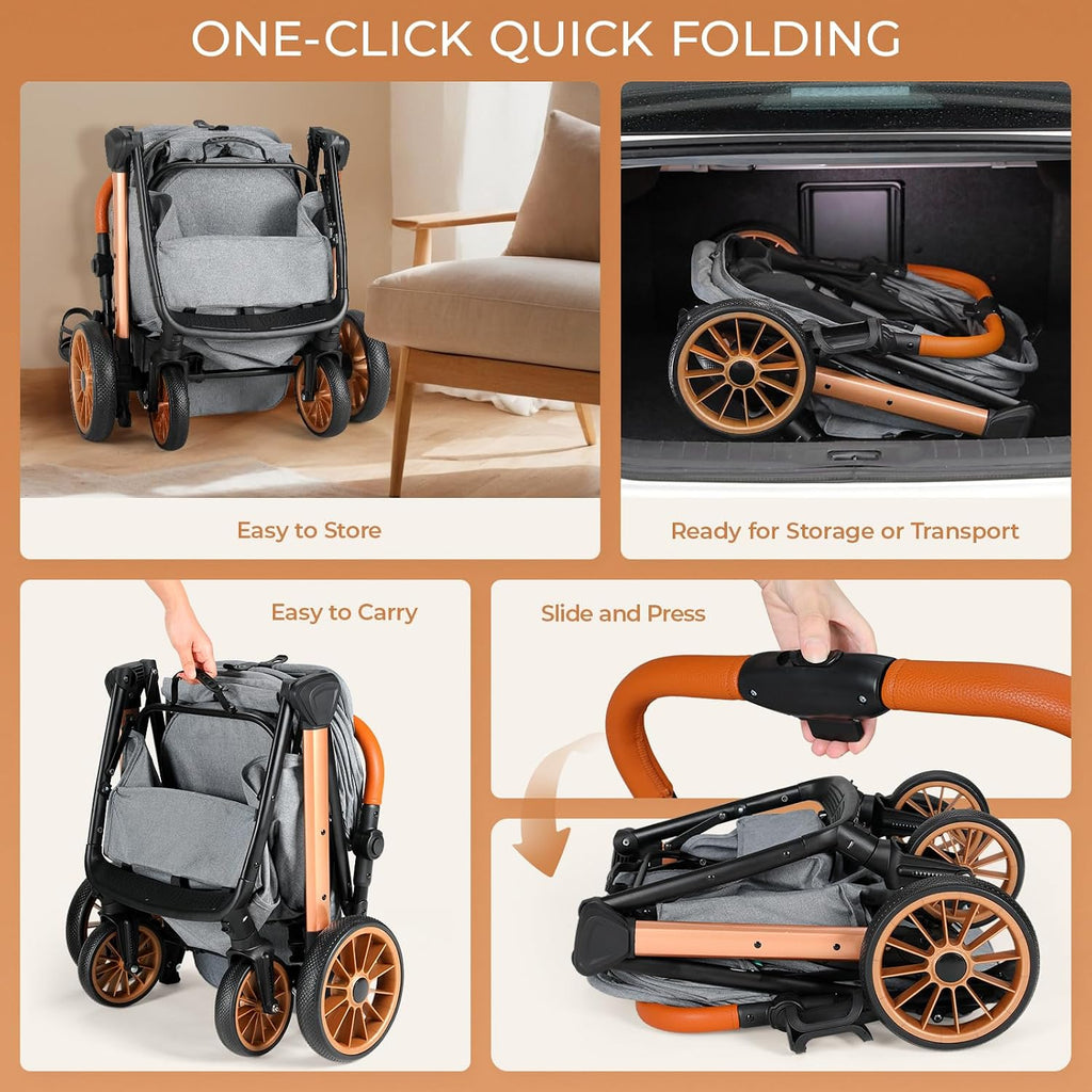 mamizo dog stroller for medium dogs up to, side view