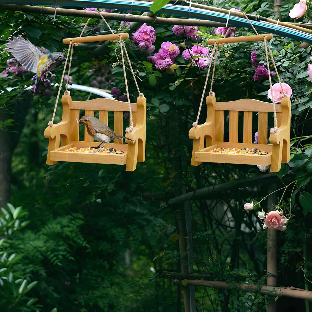 gdyooshow set of 2 regency porch swing bird, side view