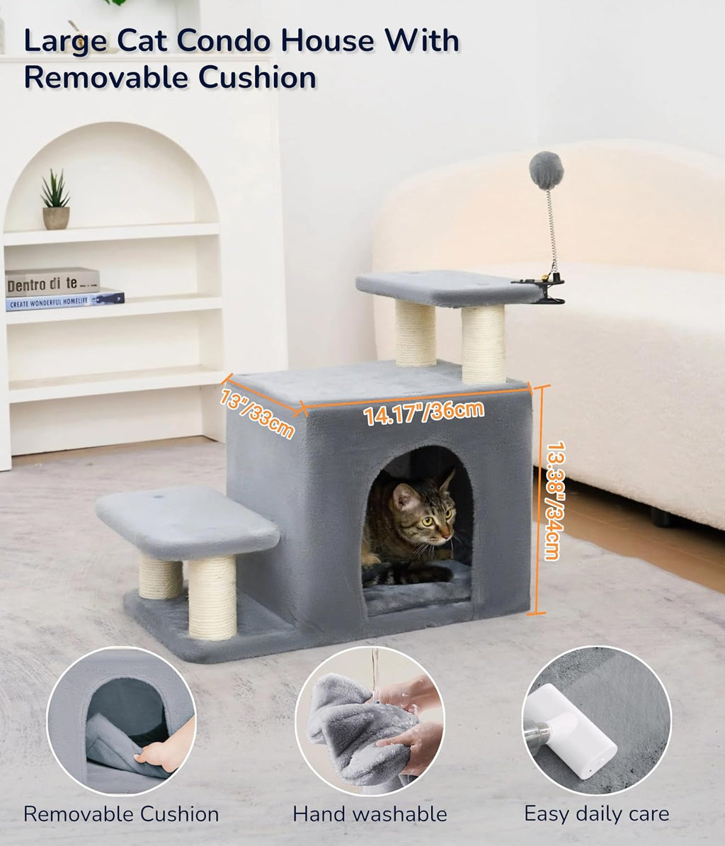 happi n pets cat stairs for bed, stable on a desk or shelf