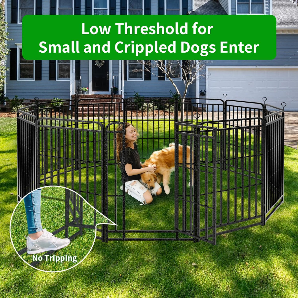 kfvigoho heavy duty dog playpen 24 steel panels, close-up detail