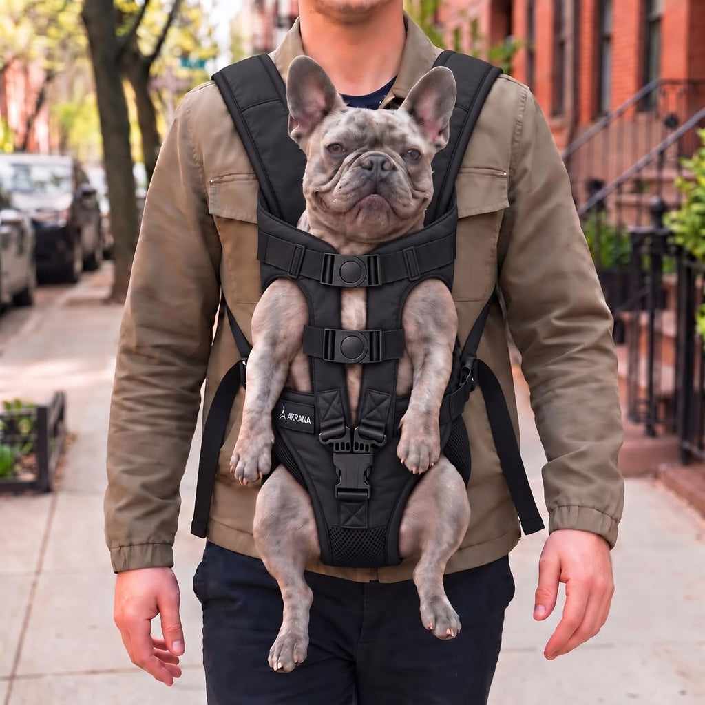 dog backpack carrier for small dogs (medium) shown in use