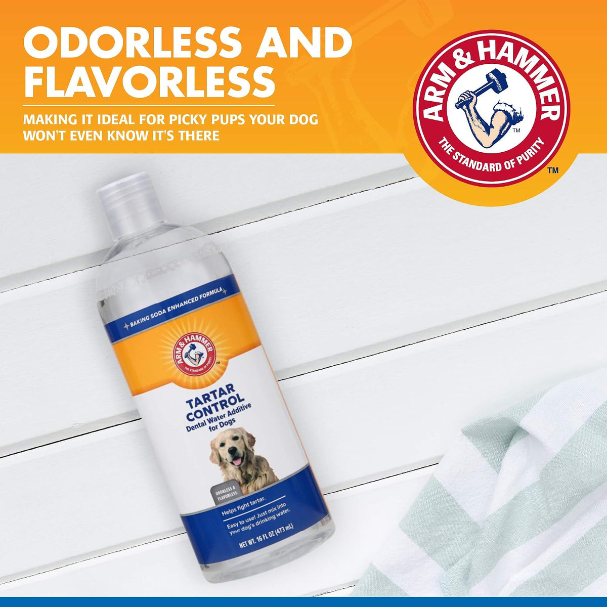 arm & hammer clinical care dental rinse for, side view