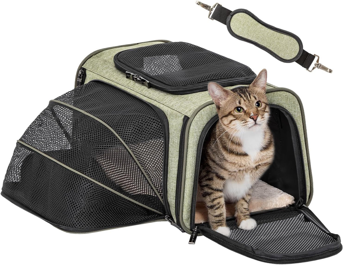 petsfit small expandable cat carrier for air travel, main product view