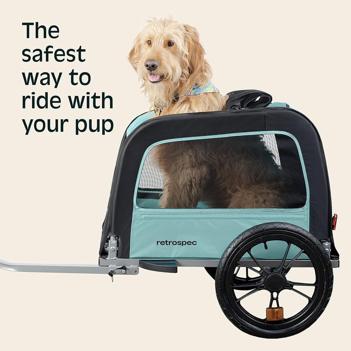 retrospec rover hauler pet bike trailer - small, side view