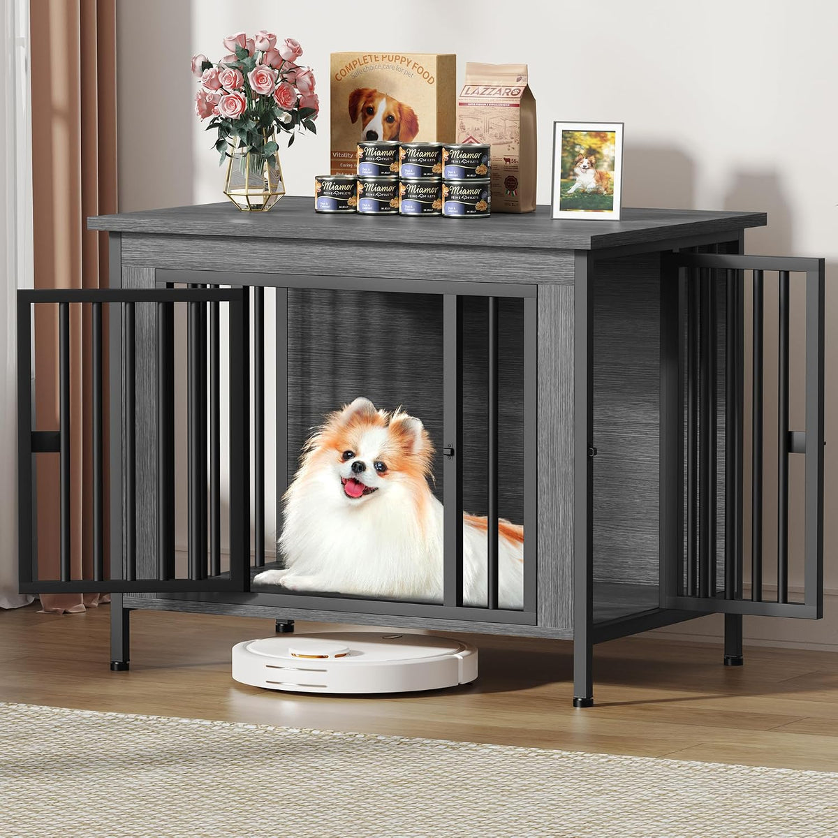 easycom 31.5" dog crate furniture for 1 or, main product view