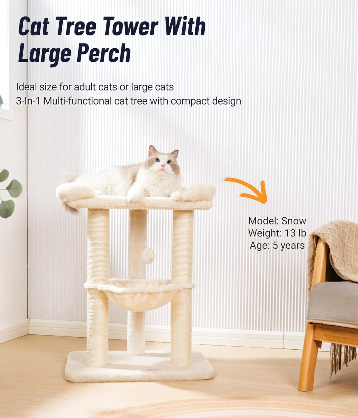 happi n pets cat tree, cat scratching posts shown in use