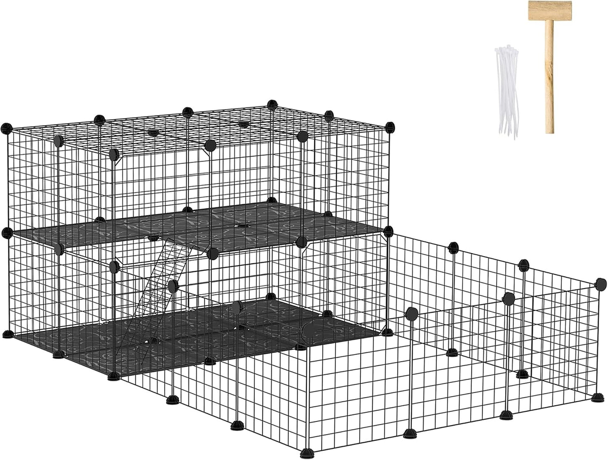 pawhut 47 panels pet playpen small animal playpen, main product view