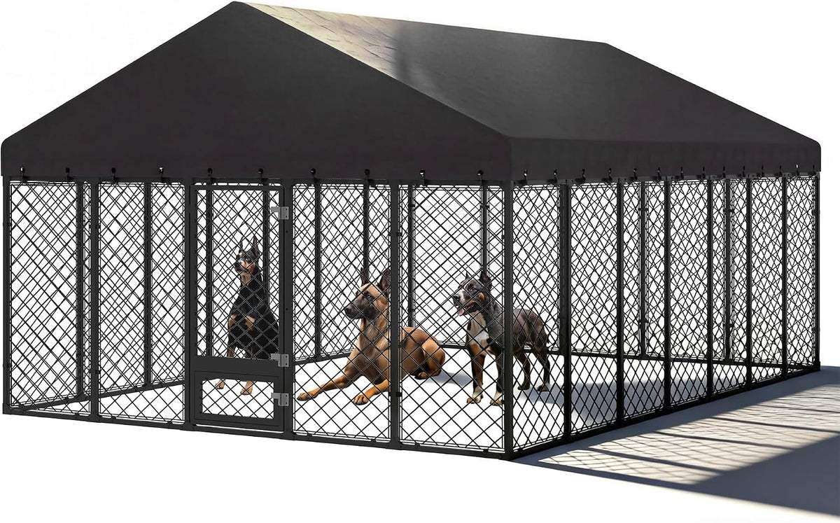 10x14×6.4 ft heavy duty dog kennel outdoor with, main product view
