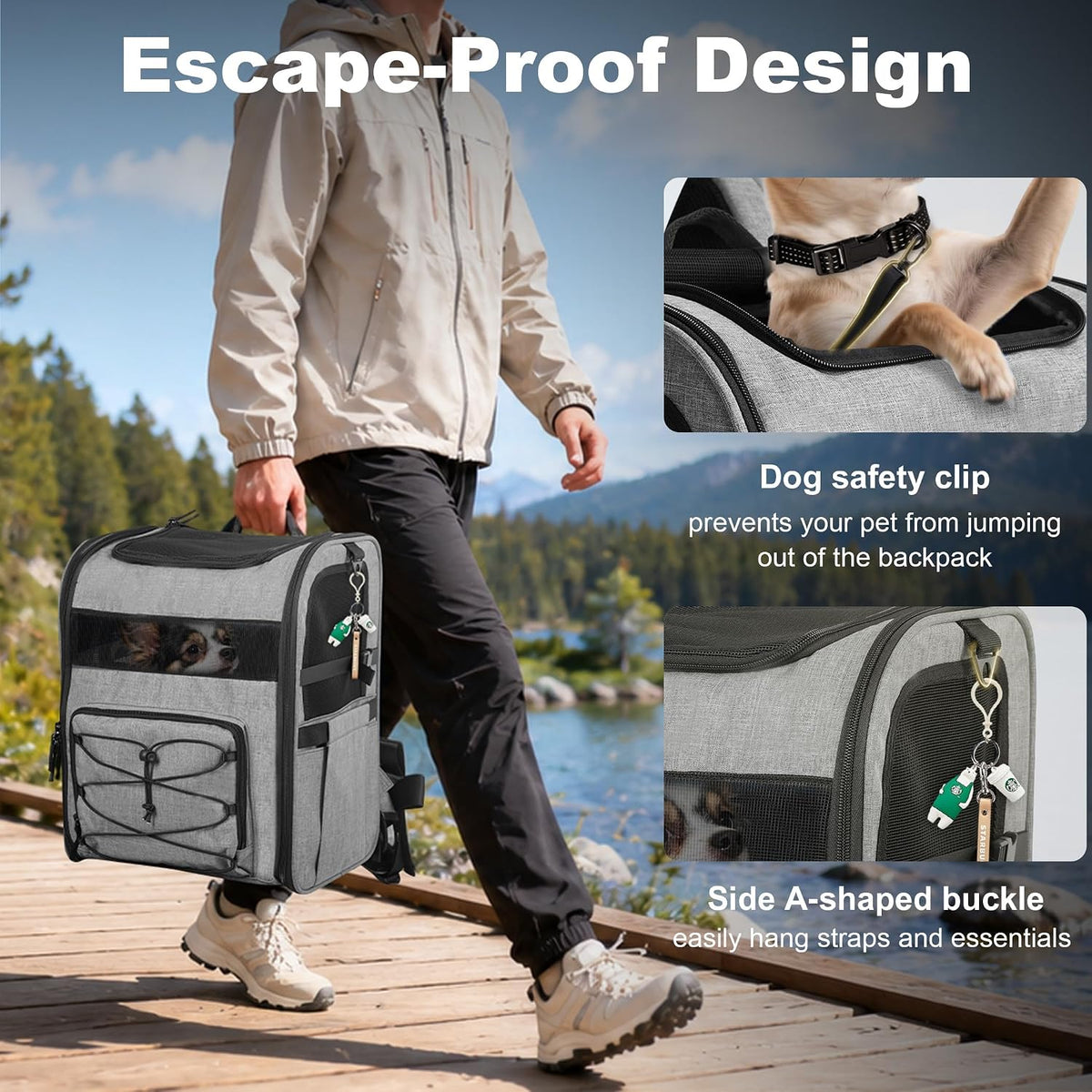 pet carrier backpack for small dogs & cats, package contents