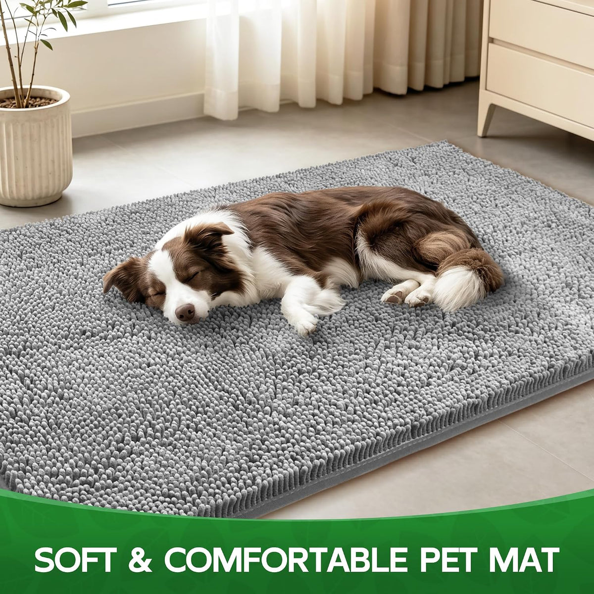 100pointone dog door mat for muddy paws 36"x120",ultra, close-up detail