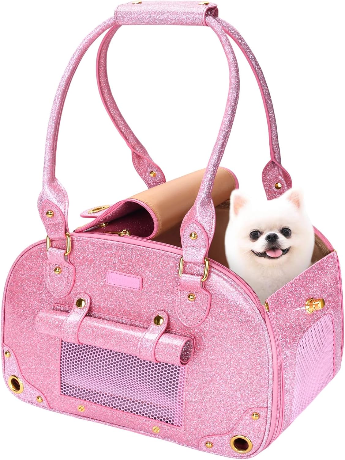 dog carrier purse, pet carrier, bling waterproof premium, main product view