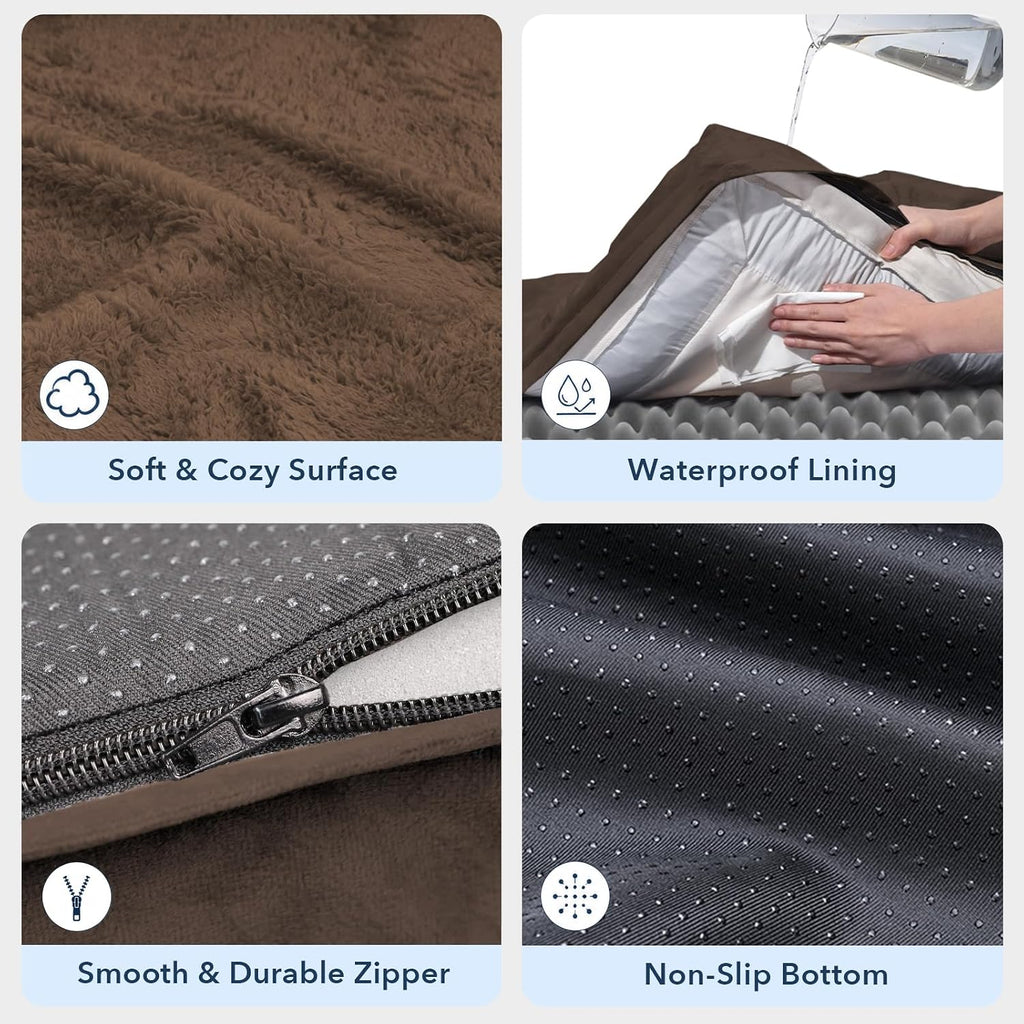 xl orthopedic dog bed waterproof for extra large, side view