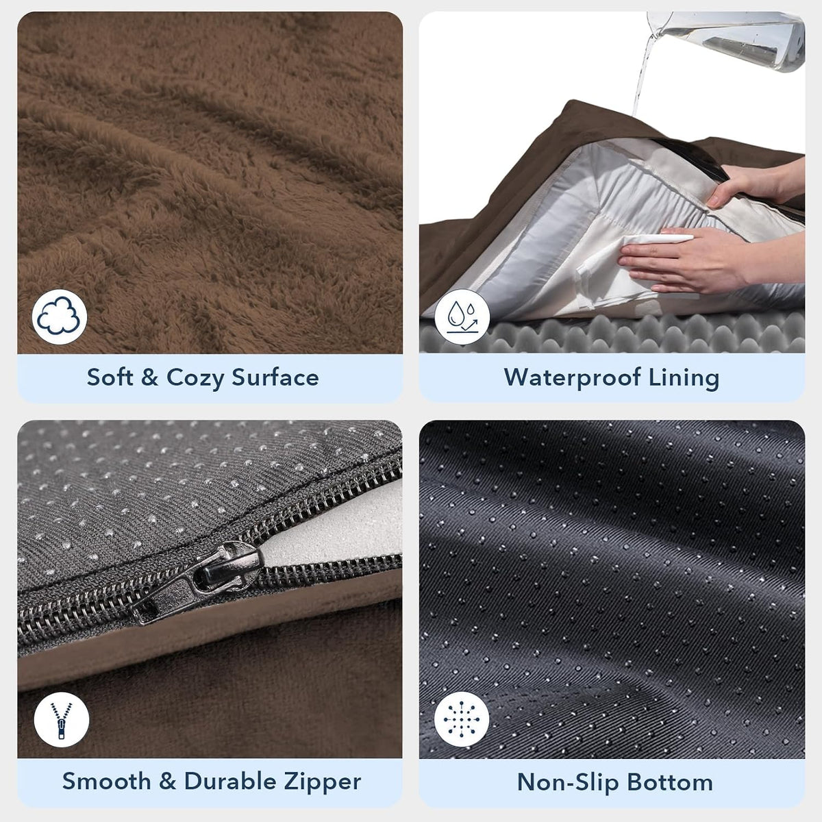 xl orthopedic dog bed waterproof for extra large, side view