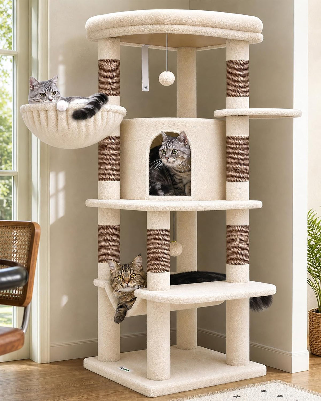 globlazer corner stable cat tree tower with scratching, main product view