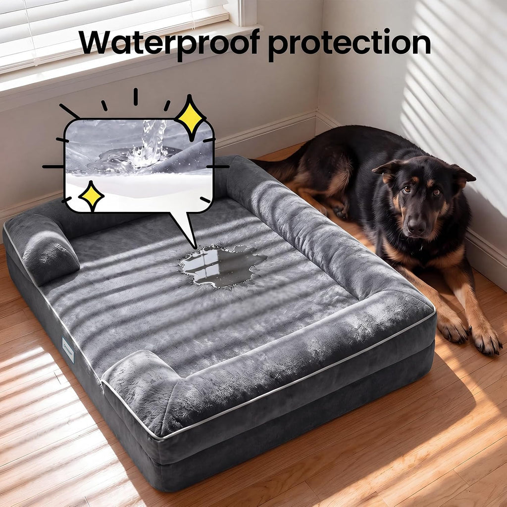 ohgeni orthopedic extra large dog bed couch, memory on a desk or shelf