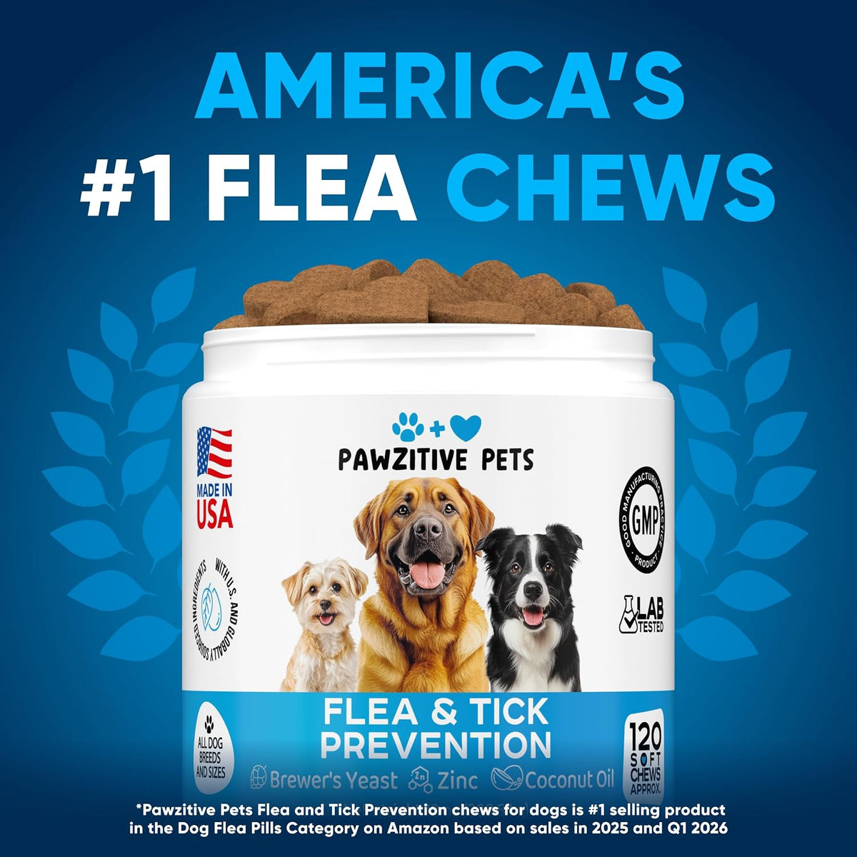 chewable flea and tick prevention for dogs shown in use