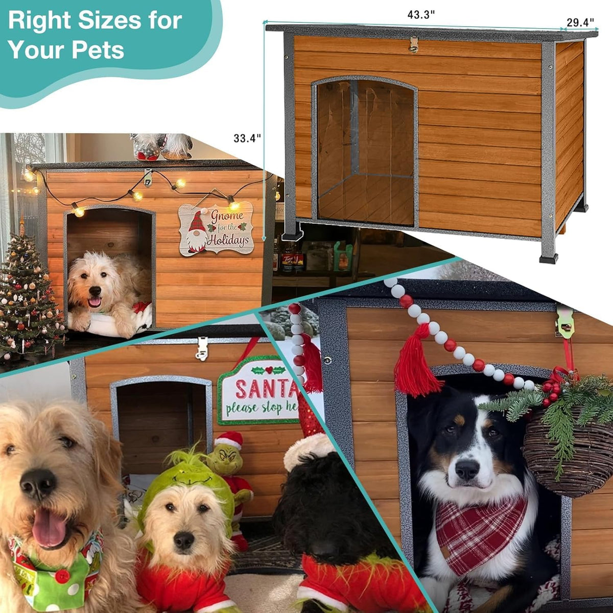 heated dog house outdoor,anti bite iron frame dog on a desk or shelf